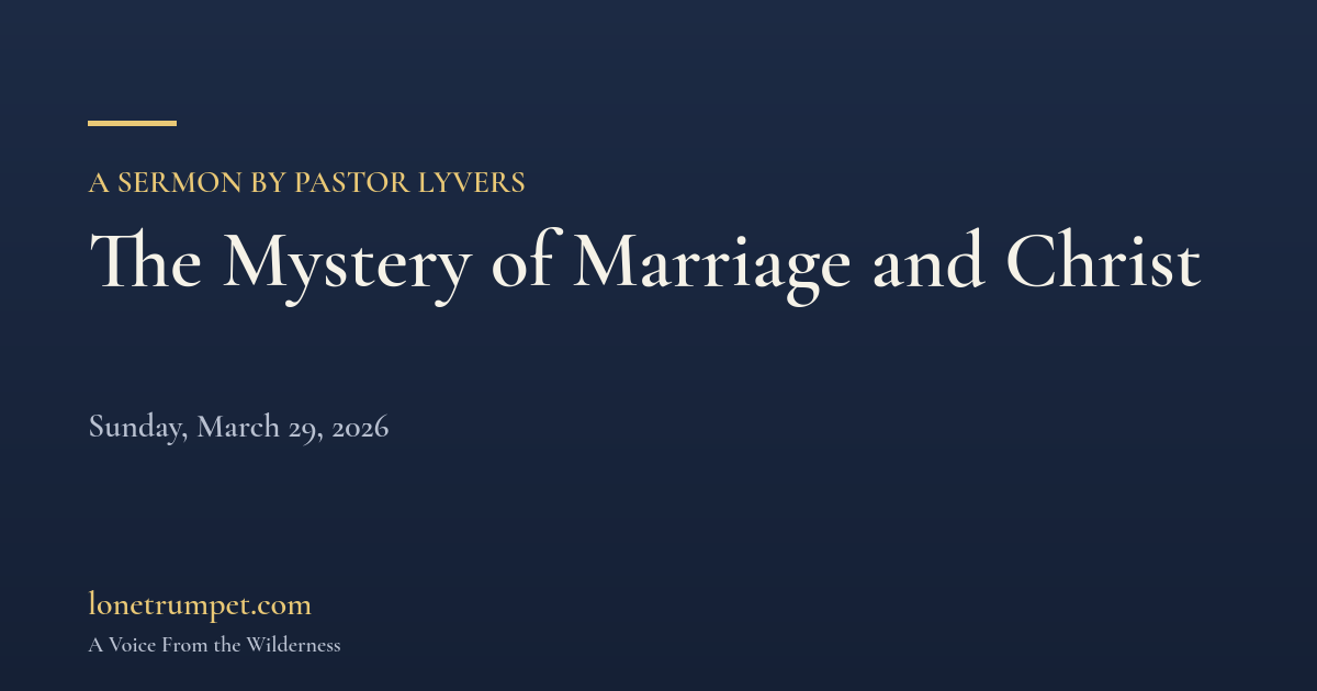The Mystery of Marriage and Christ