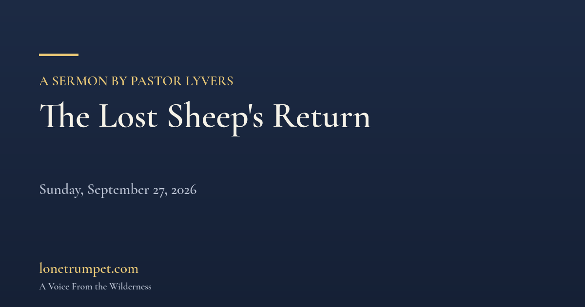 The Lost Sheep's Return